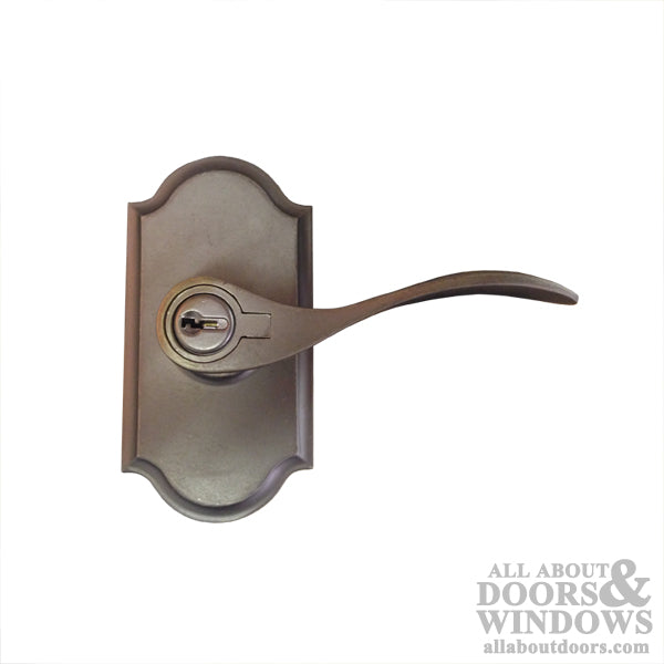 Weslock Bordeau Keyed Door Lever Right Hand Weathered Pewter Keyed Door Handle - Weslock Bordeau Keyed Door Lever Right Hand Weathered Pewter Keyed Door Handle