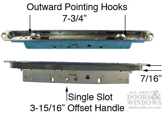 DISCONTINUED - Multipoint Mortise Deadlock for Sliding door, Recessed - Wood Do - DISCONTINUED - Multipoint Mortise Deadlock for Sliding door, Recessed - Wood Do