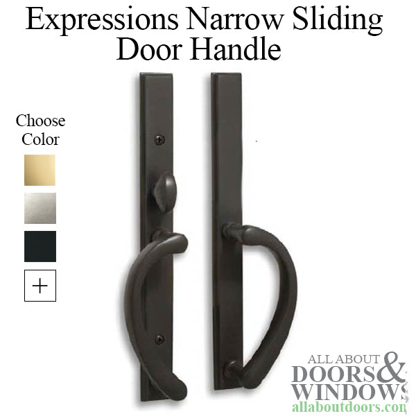 Expressions Narrow Square Active Non-Keyed Sliding Door Handle - Expressions Narrow Square Active Non-Keyed Sliding Door Handle