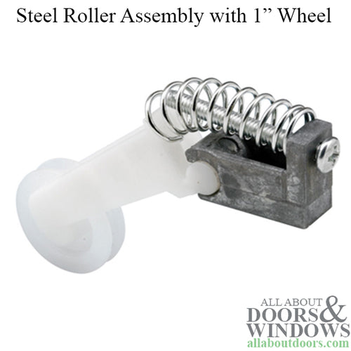 Steel Roller Assembly with 1 Inch Nylon Wheel for Sliding Screen Door - Steel Roller Assembly with 1 Inch Nylon Wheel for Sliding Screen Door