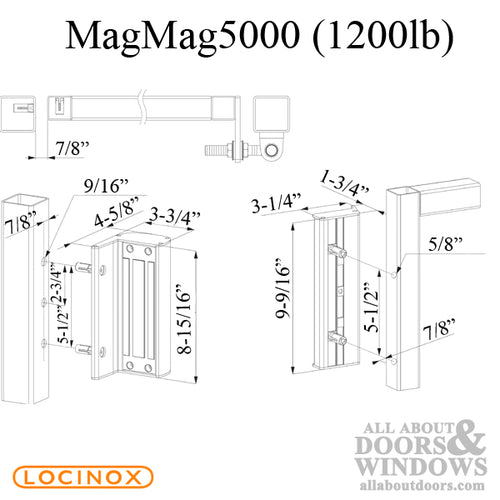 Locinox Electromagnetic Lock for Swinging Gates without Integrated Handles - Locinox Electromagnetic Lock for Swinging Gates without Integrated Handles