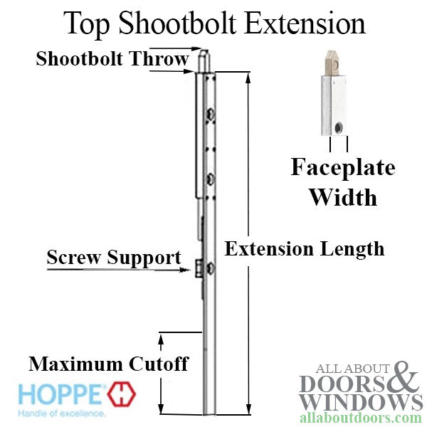 20mm Manual Top Extension Shootbolt, 21.65