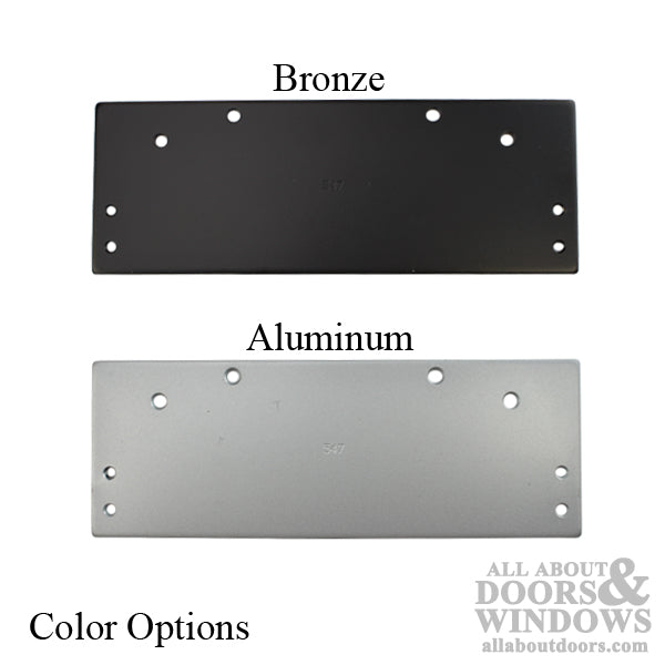 Drop Plate, Mounting Plate for Door Closer - Choose Color - Drop Plate, Mounting Plate for Door Closer - Choose Color