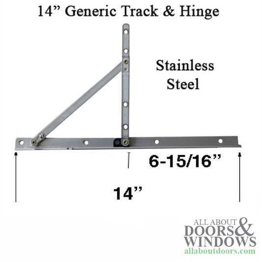 Generic Casement window 14"  Washable hinge arm  6-15/16  opening