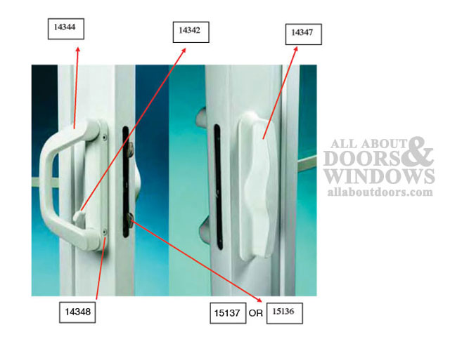 Milgard V-4 Latch Double Locking Handle for 1-7/16