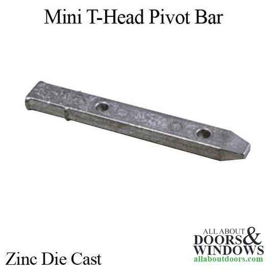 Pivot Bar, 2-1/2", 2 hole, Mini T-head, Zinc Die Cast