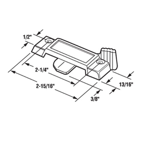 Sash / Cam Lock - Vinyl and Aluminum Sash Hardware, Diecast - White - Sash / Cam Lock - Vinyl and Aluminum Sash Hardware, Diecast - White