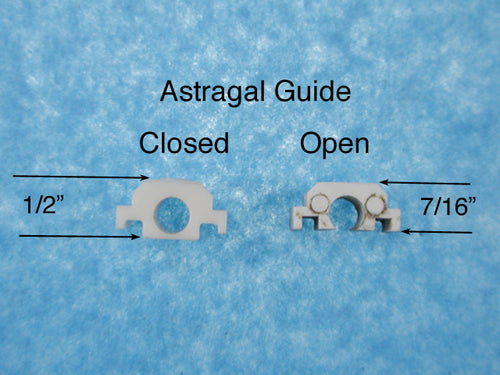 Guide, T-Astragal Flush Bolt, Open Face Plastic -  White - Guide, T-Astragal Flush Bolt, Open Face Plastic -  White