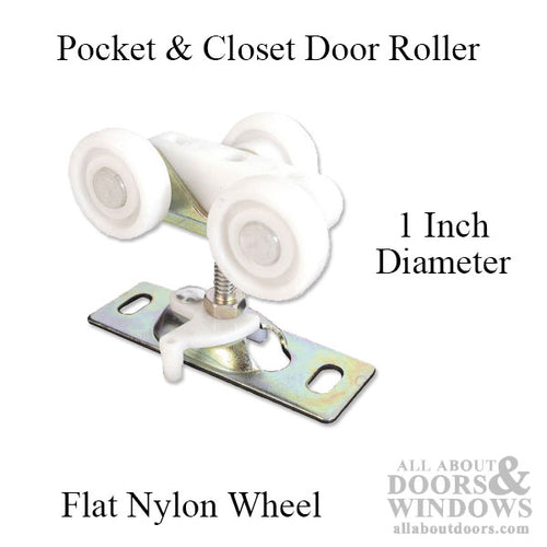 1 inch wheel, 3 Roller hanger for pocket door - 1 inch wheel, 3 Roller hanger for pocket door