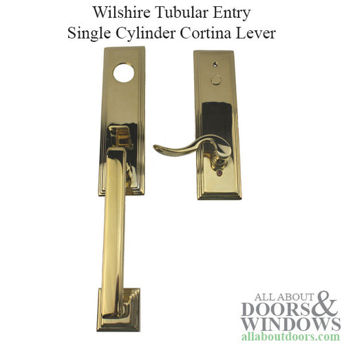 Wilshire Tubular Entry Handleset Single Cylinder Cortina Lever - Wilshire Tubular Entry Handleset Single Cylinder Cortina Lever