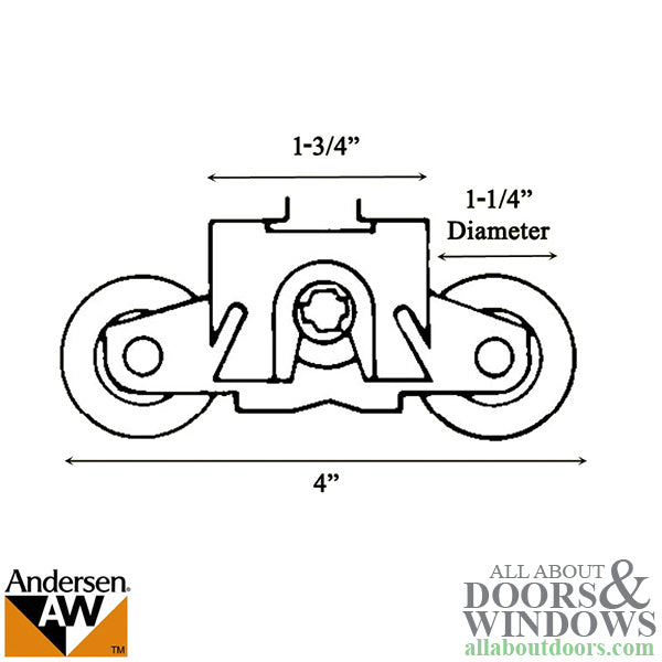 Andersen Window - Frenchwood Gliding Door - Tandem Roller - 1998 to Present - Andersen Window - Frenchwood Gliding Door - Tandem Roller - 1998 to Present