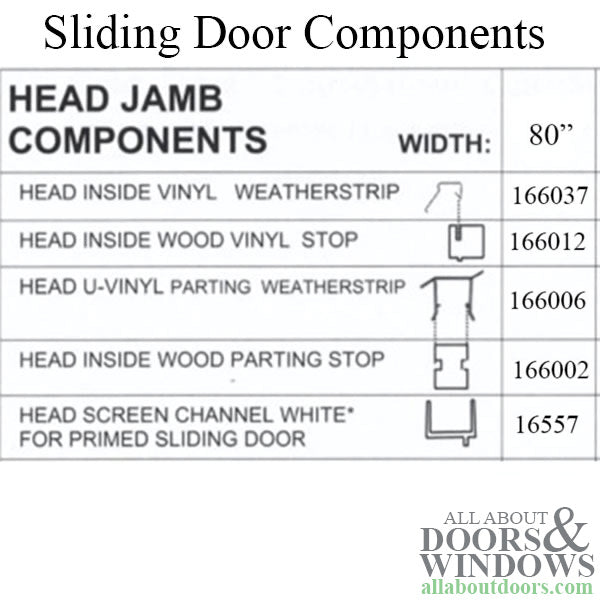 Head Side Sliding Door Weatherstrip 80” Vinyl Tan - Head Side Sliding Door Weatherstrip 80” Vinyl Tan