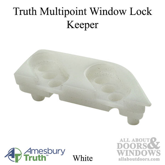 Truth Multipoint Window Lock Keeper, Right Hand - White