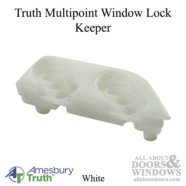 Truth Multipoint Window Lock Keeper, Right Hand - White - Truth Multipoint Window Lock Keeper, Right Hand - White