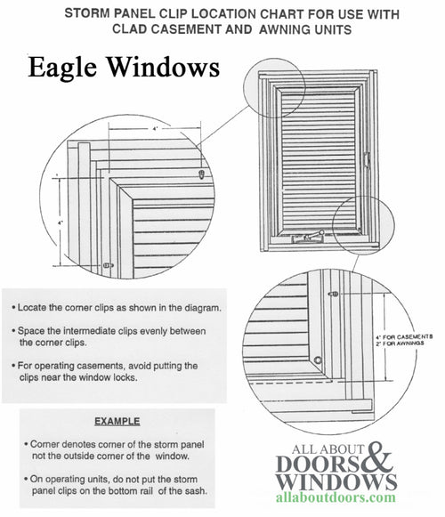 Eagle Window Zinc Diecast  Panel Clip 1/4-inch Offset - Eagle Window Zinc Diecast  Panel Clip 1/4-inch Offset