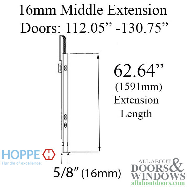 16mm Manual Middle Extension, Shootbolt  62.64