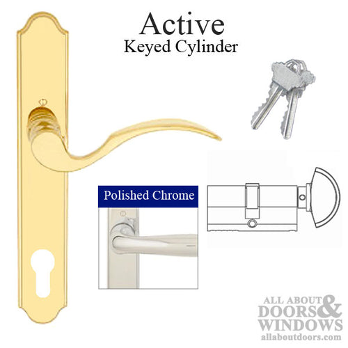 Munchen Active Handle set M112PL / 374N - Polished Chrome - Munchen Active Handle set M112PL / 374N - Polished Chrome