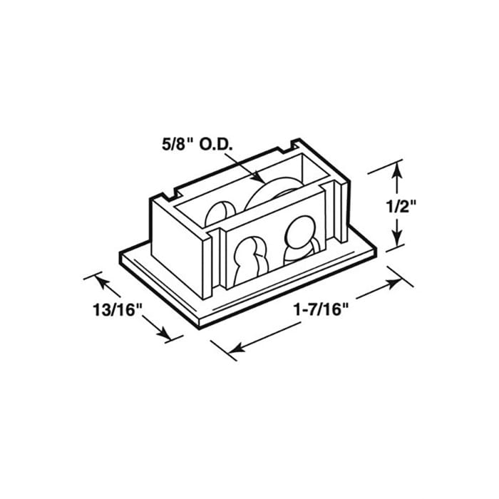 Roller Assembly (Flat) - Sliding Windows, Nylon / Steel - Roller Assembly (Flat) - Sliding Windows, Nylon / Steel