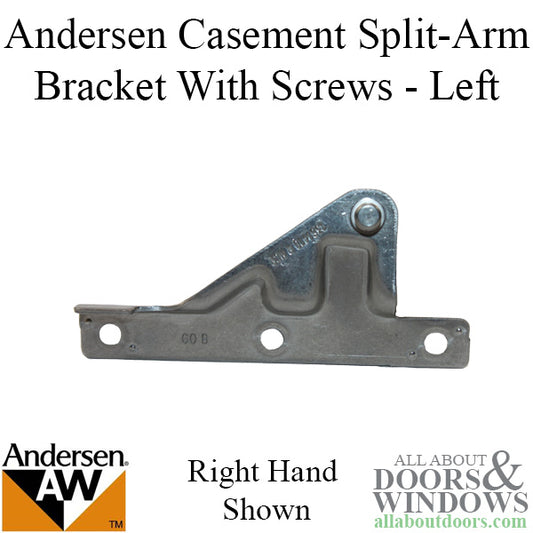 Andersen Perma-Shield Casement Windows - Split Arm Bracket w/screws - Corrosion Resistant - Left