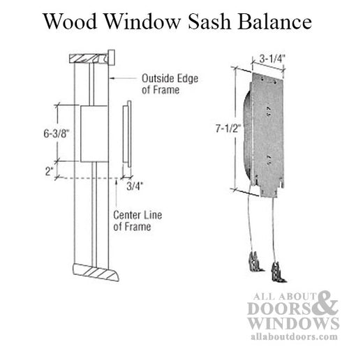 Wood Window Sash Balance, 10 pound - Wood Window Sash Balance, 10 pound