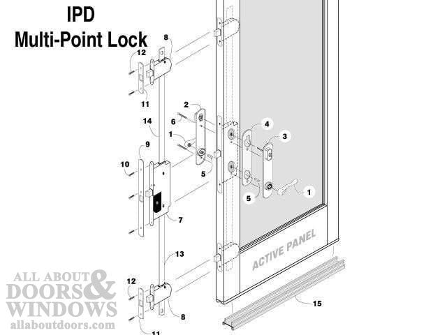 IPD Citadel Peachtree Swing Door Hardware - Polished Brass - IPD Citadel Peachtree Swing Door Hardware - Polished Brass