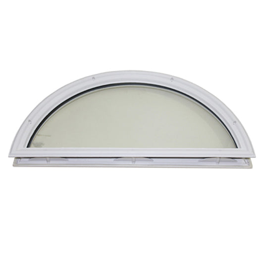 Therma Tru Door Lite 1 Lite Half Round with Glass Surround and Plastic Frame