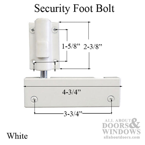 Veranda Patio Door High Security Foot Bolt / Lock - Veranda Patio Door High Security Foot Bolt / Lock