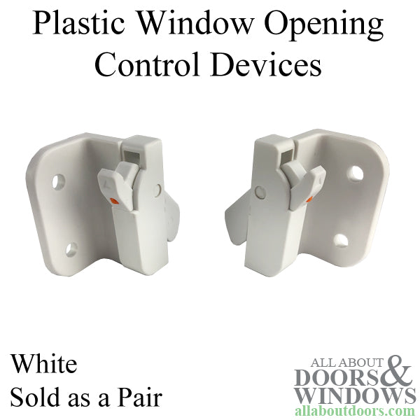 WOCD Window Opening Control Device  Night Latch White  Pairs - WOCD Window Opening Control Device  Night Latch White  Pairs