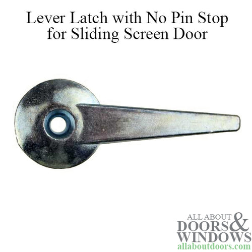 Lever Latch with No Pin Stop for Sliding Screen Door - Lever Latch with No Pin Stop for Sliding Screen Door