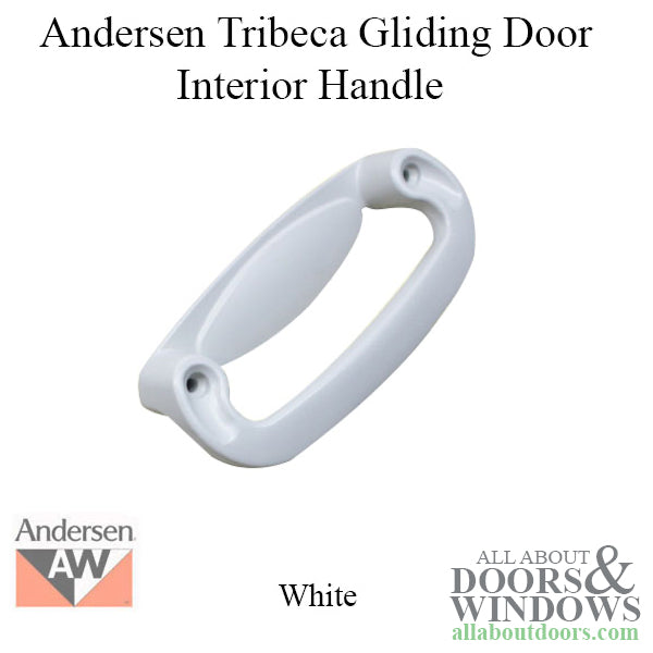 Andersen Perma-Shield Sliding Door Handle Tribeca Interior White - Andersen Perma-Shield Sliding Door Handle Tribeca Interior White