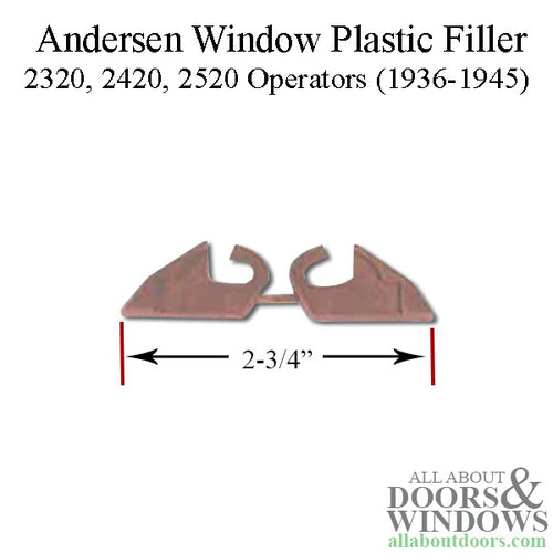 Andersen Plastic Filler for 2320, 2420, 2520 Operators (1936-1945) - Andersen Plastic Filler for 2320, 2420, 2520 Operators (1936-1945)