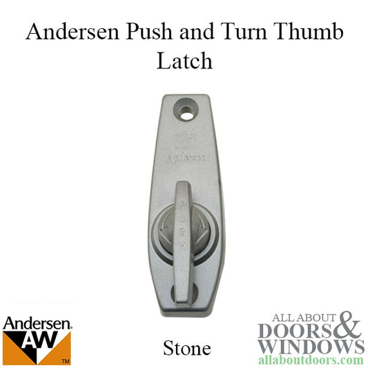 Andersen Push & Turn Style Thumb Latch for a 3 Panel Gliding Patio Door - Stone