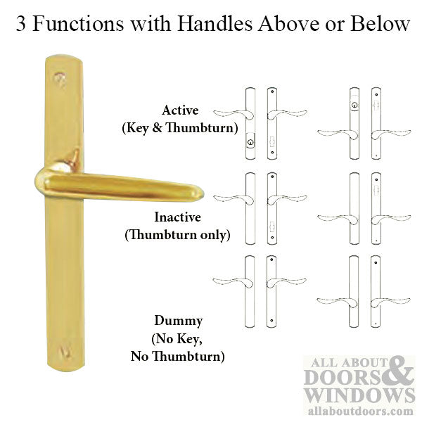 G-U Torino Handle and 30mm Plate Series, Solid Brass, Dummy, No Key, No Thumbturn (Handles DO NOT Move), Choose Color - G-U Torino Handle and 30mm Plate Series, Solid Brass, Dummy, No Key, No Thumbturn (Handles DO NOT Move), Choose Color