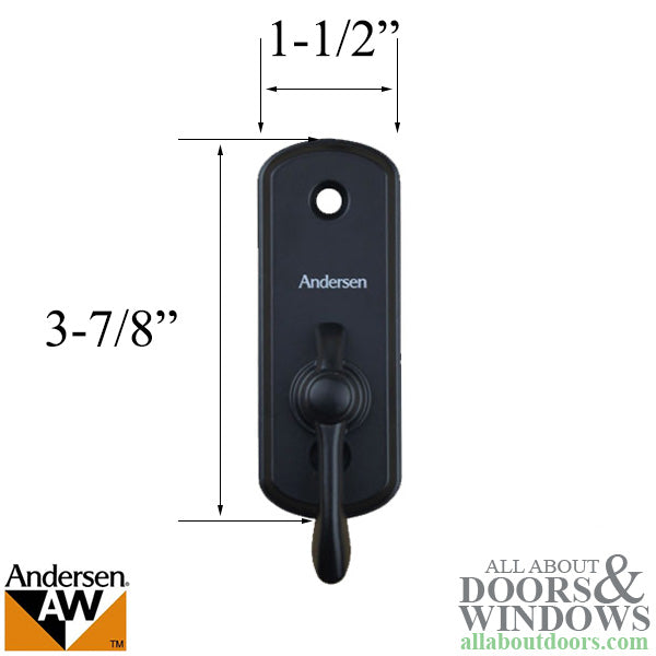 Andersen Frenchwood Gliding Doors - Thumb Latch - Albany - Inside Lock - Black - Andersen Frenchwood Gliding Doors - Thumb Latch - Albany - Inside Lock - Black