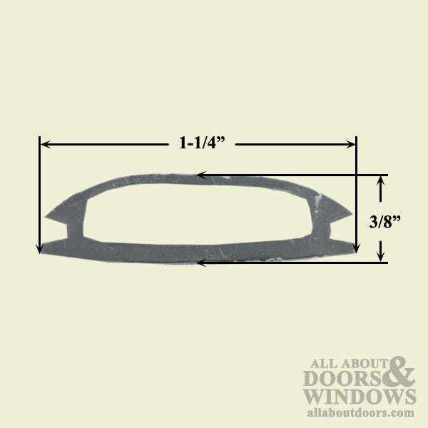 36 Inch by 1-1/4 Inch Vinyl Threshold Replacement Insert for Adjustable Thresholds - Gray - 36 Inch by 1-1/4 Inch Vinyl Threshold Replacement Insert for Adjustable Thresholds - Gray