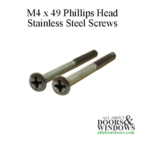 M4 x 49 Phillips Head Stainless Steel Screws - M4 x 49 Phillips Head Stainless Steel Screws