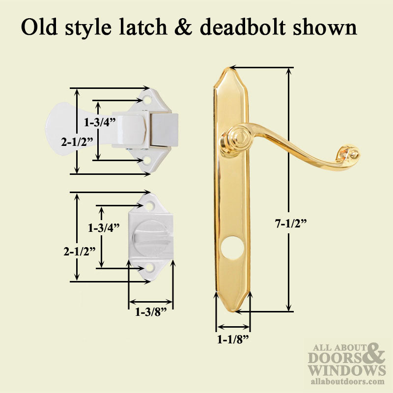 Larson Surface Mount Keyed Handle Set with Deadbolt - Choose Option - Larson Surface Mount Keyed Handle Set with Deadbolt - Choose Option