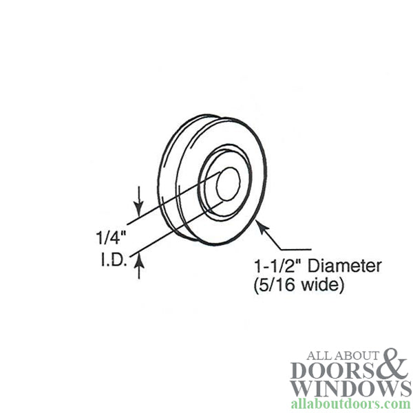 Roller Only, 1-1/2 Diameter Steel Wheel - Roller Only, 1-1/2 Diameter Steel Wheel