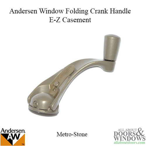 Andersen Window Improved/E-Z Casement Crank/Handle - Metro Style - Stone - Andersen Window Improved/E-Z Casement Crank/Handle - Metro Style - Stone