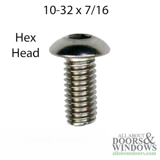 Marvin 10-32 x 7/16"  Hex Drive, Truss Head Escutcheon Adapter Screw - SFD