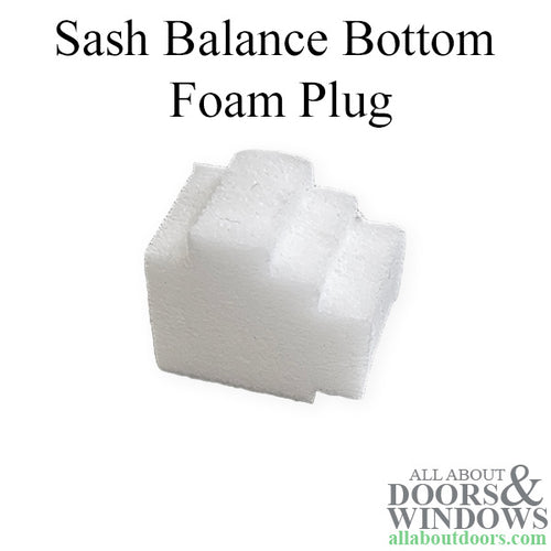 Sash Balance Bottom Foam Plug for Tilt-In Window Jambliner - White - Sash Balance Bottom Foam Plug for Tilt-In Window Jambliner - White