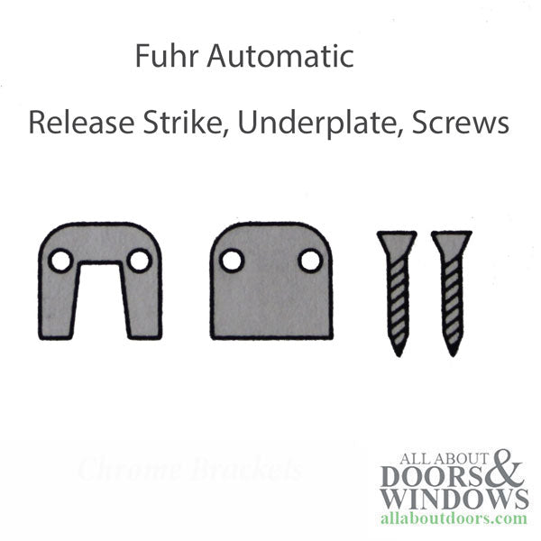 Fuhr Release Strike Plate Backer and screws Auto Roller Version - Fuhr Release Strike Plate Backer and screws Auto Roller Version