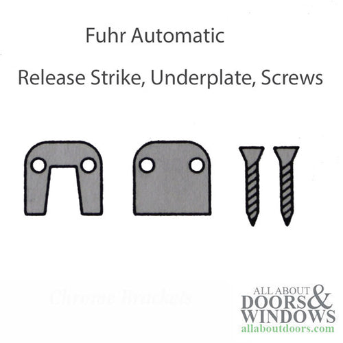 Fuhr Release Strike Plate Backer and screws Auto Roller Version - Fuhr Release Strike Plate Backer and screws Auto Roller Version