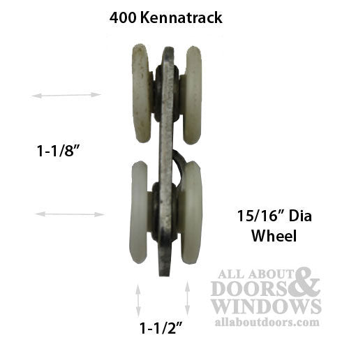 Kennatrack 400, 15/16  Pocket door wheel - White - Kennatrack 400, 15/16  Pocket door wheel - White