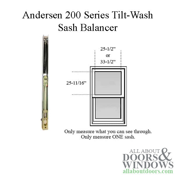 Andersen 200 Series Tilt-Wash Double Hung Sash Balancer - M1050 - Andersen 200 Series Tilt-Wash Double Hung Sash Balancer - M1050