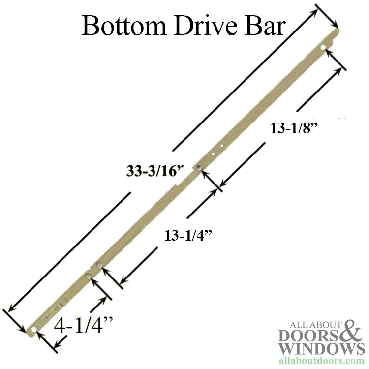 Auxillary Locking Module Drive Bar / Rod, IPD Door - Bottom - Auxillary Locking Module Drive Bar / Rod, IPD Door - Bottom