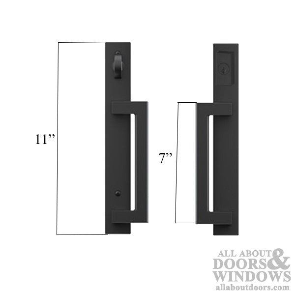 Pella Plazo Architectural Modern Sliding Door Hardware, Active Keyed Trim - Pella Plazo Architectural Modern Sliding Door Hardware, Active Keyed Trim