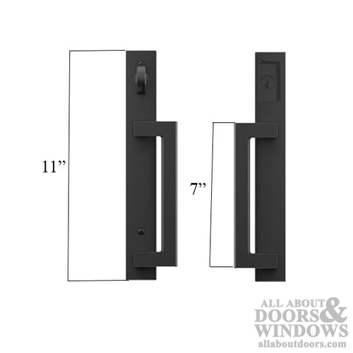 Pella Plazo Architectural Modern Sliding Door Hardware, Active Keyed Trim - Pella Plazo Architectural Modern Sliding Door Hardware, Active Keyed Trim