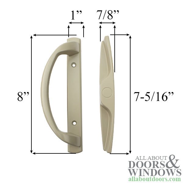 Dummy Sliding Patio Door Handle Set 3-15/16