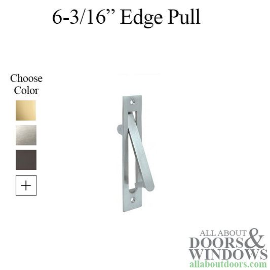 6-3/16" Edge Pull, Heavy Duty, Solid Brass - Choose Finish